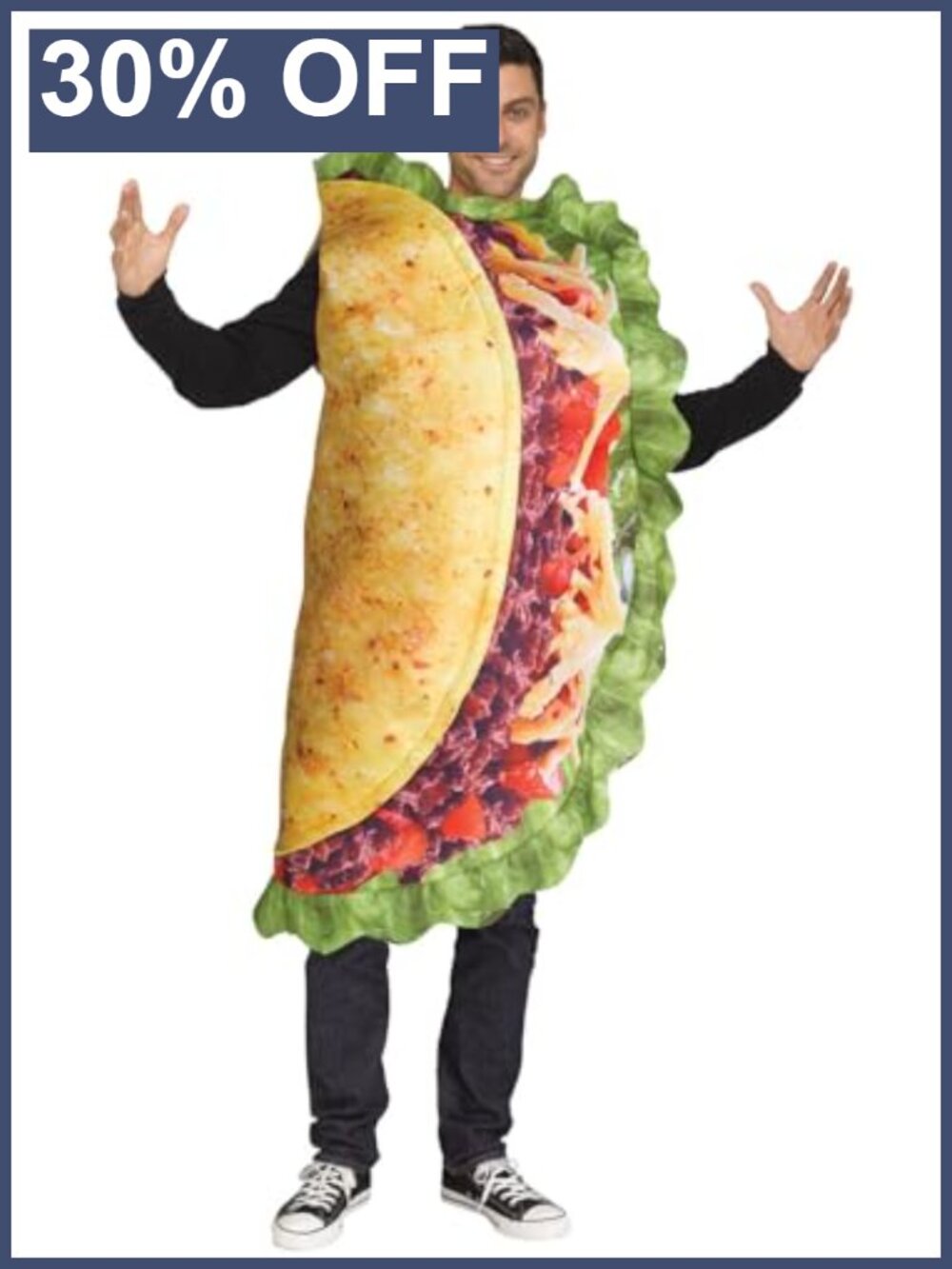 Adult Taco Costume Photoreal Tunic Halloween Fits Up To 6ft